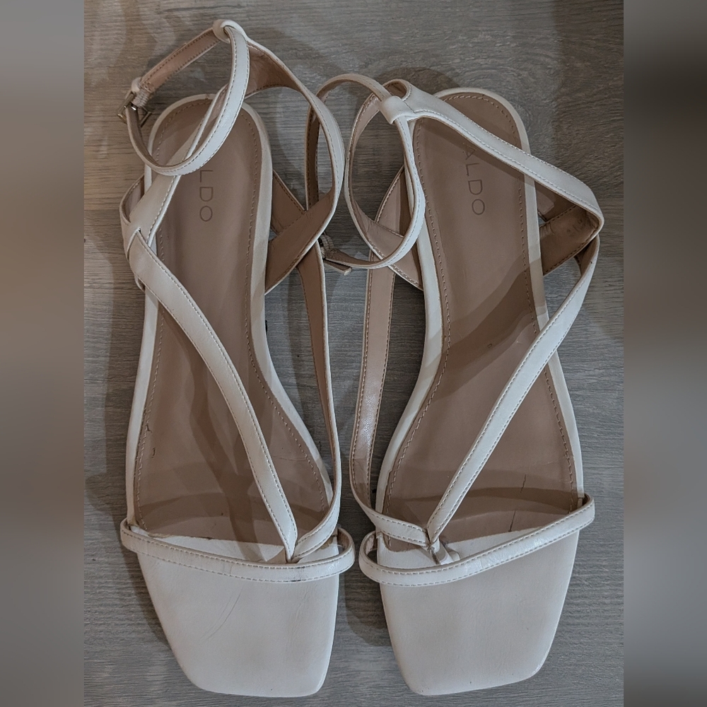 Aldo Women's Elegant Beige Strappy Sandals